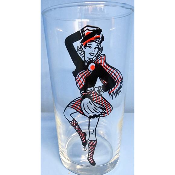 Vintage Drinking Glass Sandy's Drive In (Hardees) Female Scottish Dancer RARE! - Picture 6 of 9